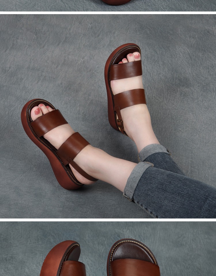 Giày đế xuồng mùa hè 2019 mới - Sandal giày vento nữ