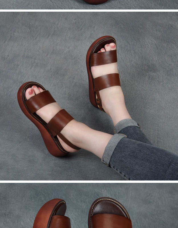 Giày đế xuồng mùa hè 2019 mới - Sandal giày sandal nữ tốt