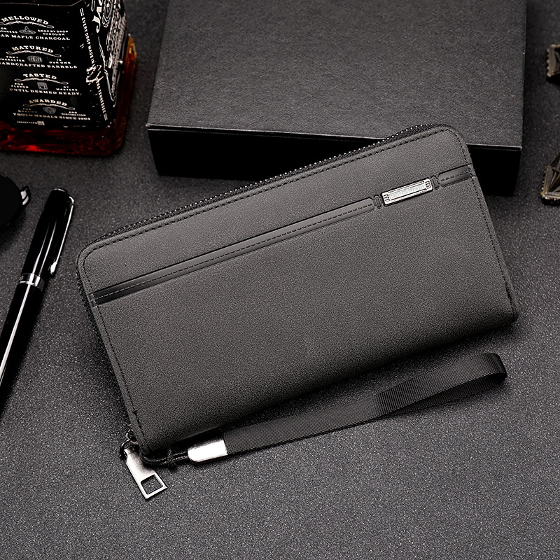 Men's long wallet 2022 new zipper wallet fashion handbag business handbag leisure handbag trendy