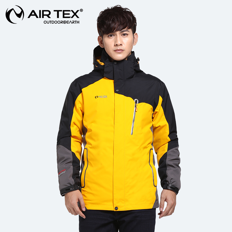 Art men's submachine clothes in three-in-one detachable plus suede thickened Tibet windproof and waterproof jacket Mountaineering clothing Tide Cards