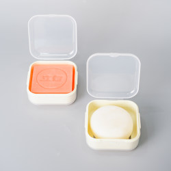 Portable Square and Round Soap Box with Lid, Sealed, Draining, Travel Underwear Soap, Handmade Soap Box, Mini Small Size