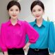 ເສື້ອຍືດແມ່ຍິງ 2026 ເສື້ອ chiffon ສີແຂງຂອງແມ່ໃຫມ່