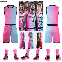 2021 Hot Fire Basketball Suit Sports Training Suit College Students Men And Women Personality Team Uniform Jersey Print Match Suit