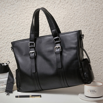 MAIWAY Euro-American Fashion Leather Handbag Male Bag Business Top Buffalo Brief Youth Bag