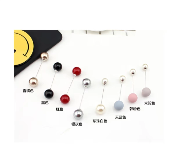 Phiên bản Hàn Quốc đơn giản từ ngọc trai pin pin cổ áo pin pin Hàn Quốc khăn quàng cổ áo len cardigan khăn quàng cổ