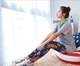 Phụ nữ mới mùa xuân và mùa thu phần mỏng màu xà cạp cao có thể được mặc bên ngoài quần thun eo mỏng chân quần tây baggy nữ Khởi động cắt