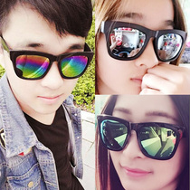 2018 New Round face water silver reflective sunglasses male and female students polarized driving sunglasses trend