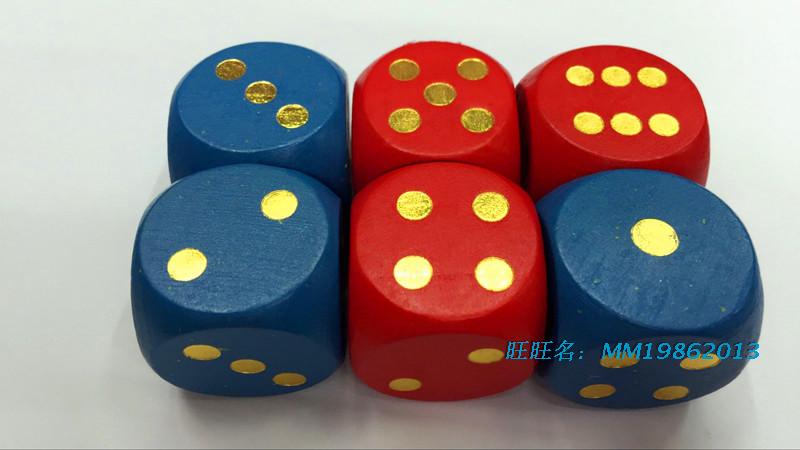Woody Wooden Dice Griddle Color Subcolor Diameter 30MM Prop Wine Order Drinking 
