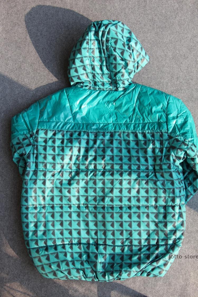 Hết chỗ in Giao hàng cùng ngày LỚN LỚN LỚN Dây kéo không đối xứng Bộ quần áo cotton cá tính EFMF015-2 - Quần áo độn bông thể thao áo phao dài