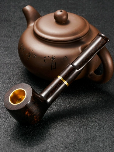 Медный маленький портативный мундштук ручной работы, старомодная высококлассная курительная трубка, полный комплект