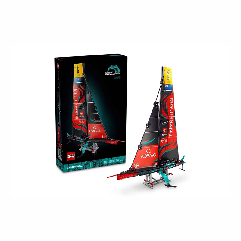 Lego 42174 Single Hydrofoil Sailboat New Zealand Ac75 Boys and Girls Building Block Toys
