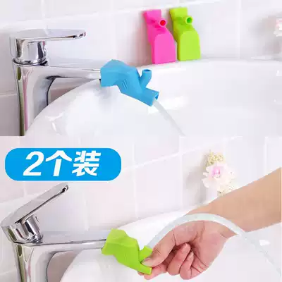 Cartoon children's faucet extender Baby hand sanitizer extender extended silicone water nozzle guide sink water diversion device