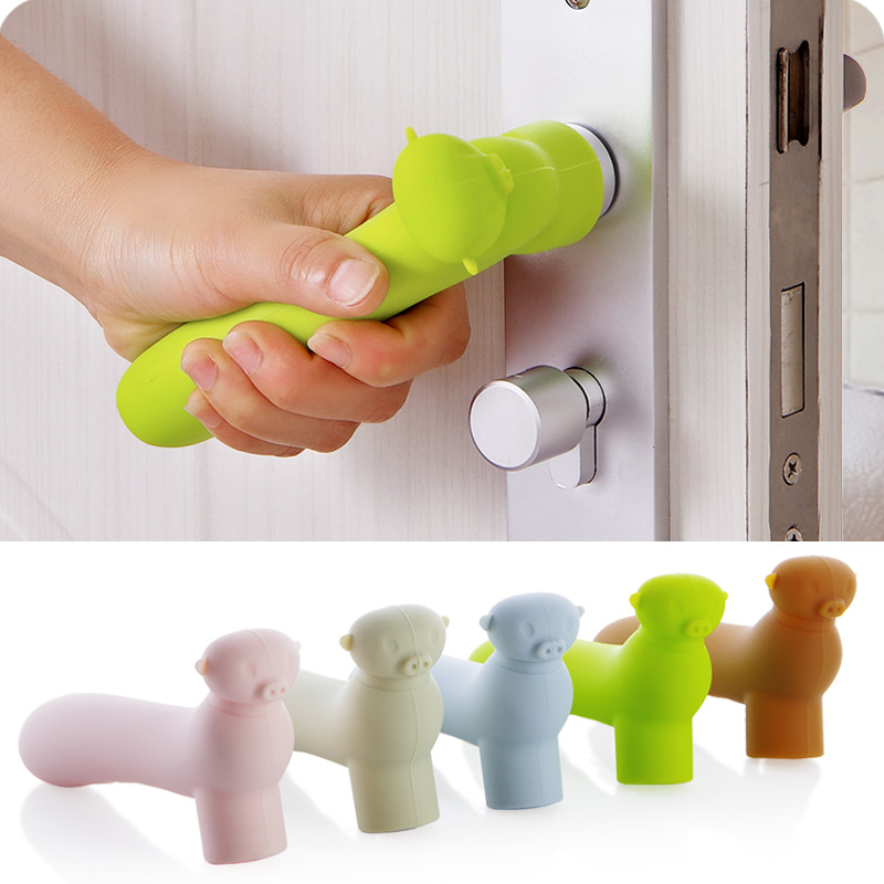 Pig Pig-Man Silicone Door Handle Protective Sleeve Child Safety Door Handle Crashworthy door handle Anti-touch sleeve-Taobao