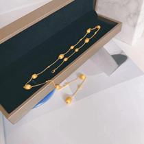 Yan Ximengya Gold Necklace Spacer Beads A Multi-band Pure Gold Jewelry Live Room Style