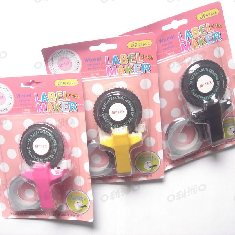 Douyin label printer Korea MOTEX E-101 manual typing label machine mini engraving machine hand account diy