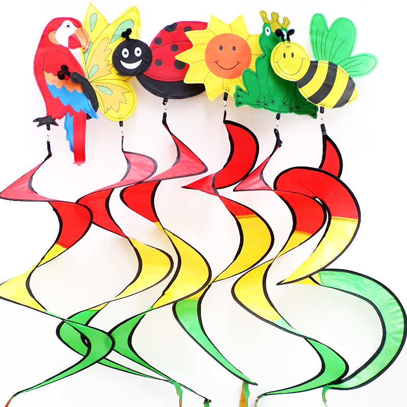 Cartoon Animal Wind Transfer Solid Wind Strips Hanging Accessories Windmills Festival Outdoor Decorated Children's Kindergarten Floor Pendant