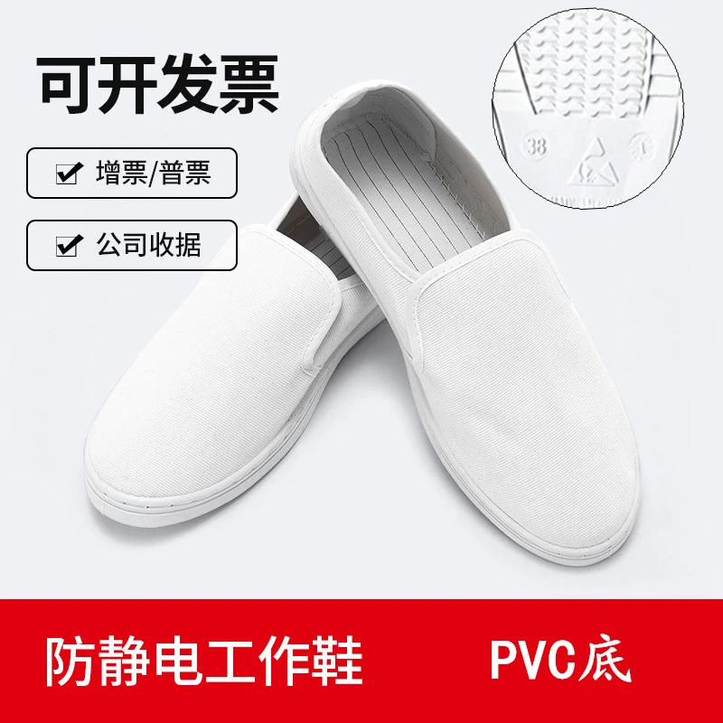 Giày chống tĩnh điện nam nữ, xưởng không bụi, đế mềm dày dặn, bảo hộ lao động 4 lỗ, dép mùa hè, giày công sở thực phẩm PU dep bao ho lao dong