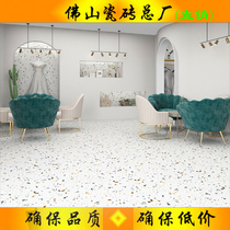 Water-grinding stone tiles Living room Cement grey antique floor tiles 800x800 mesh red Indoor anti-slip matt floor tiles