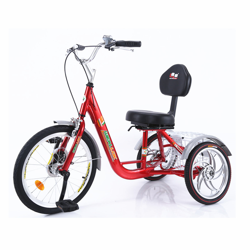 Weile elderly leisure tricycle elderly adult walking human foot pedal single double tricycle