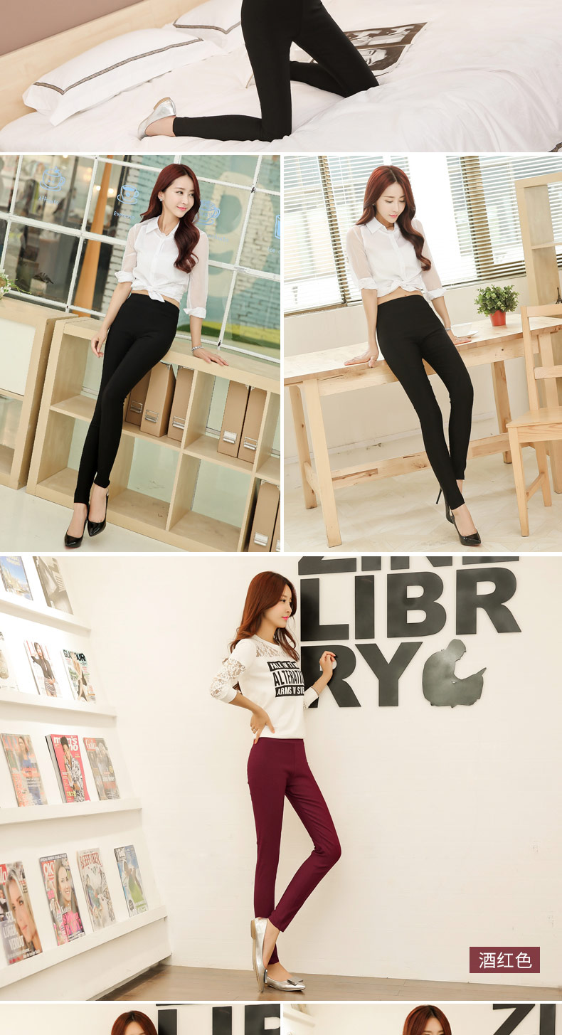 Quần legging nhung dày mặc cùng bút chì mỏng 2018 thu đông mới phiên bản Hàn Quốc của quần đen cạp cao cỡ lớn quần thun dài nữ