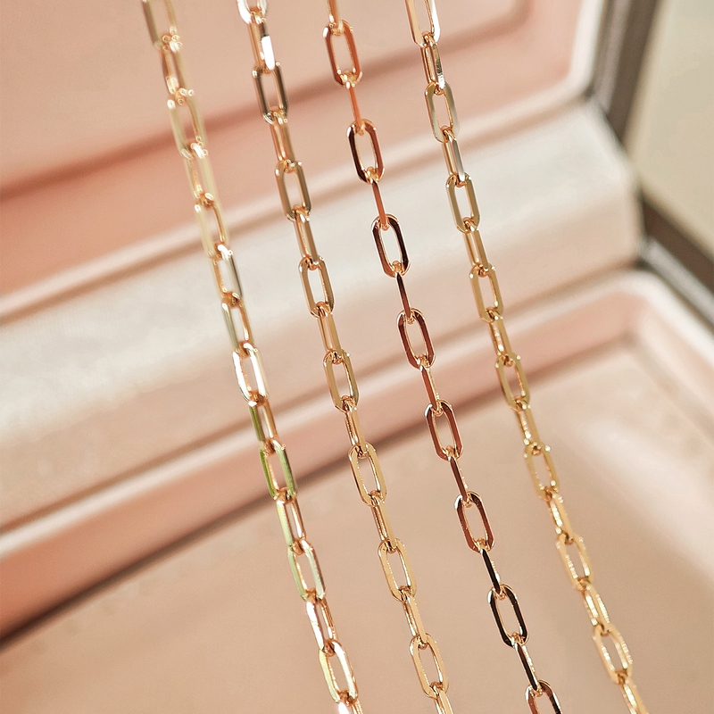Paperclip Necklace 18K Gold Simple and Stylish Sj Same Style Simple Curb Chain Dede Jewelry Paperclip Necklace 18K Gold Simple and Stylish Sj Same Style Simple Curb Chain Dede Jewelry