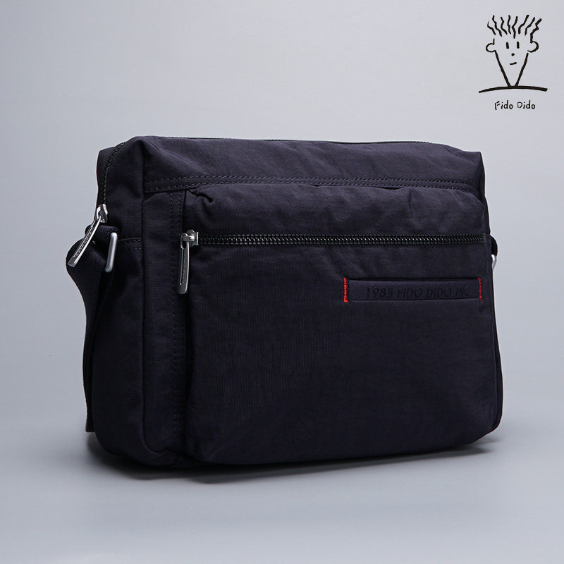 Simple and durable FIdodIDO men's bag shoulder bag Oxford textile horizontal business casual vintage small shoulder bag waterproof