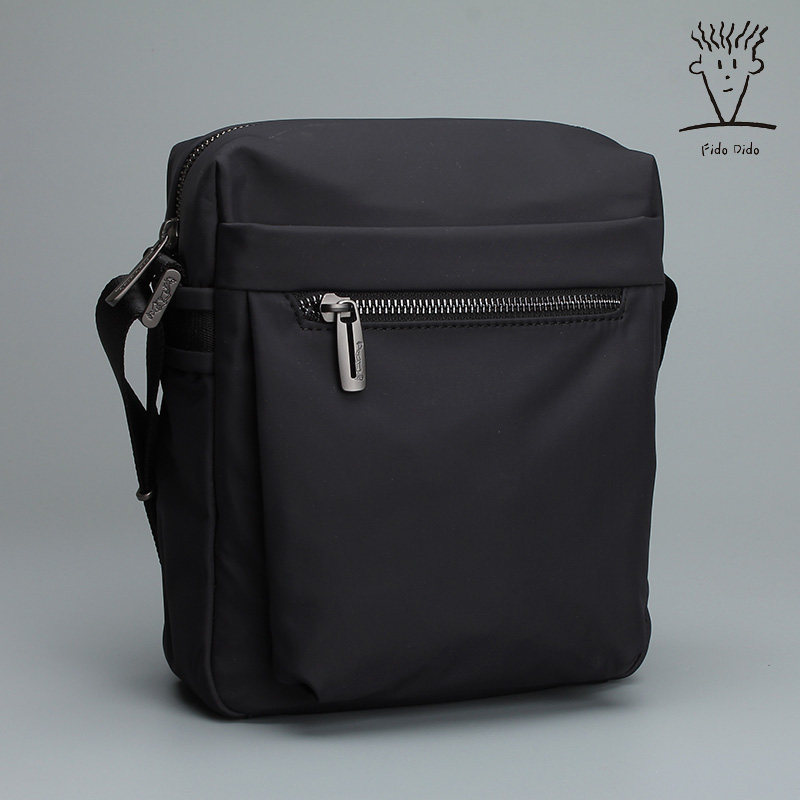 FIDODIDO Men's Bag Shoulder Bag Oxford Spinning Vertical Business Casual Simple Retro Small Satchel Cloth