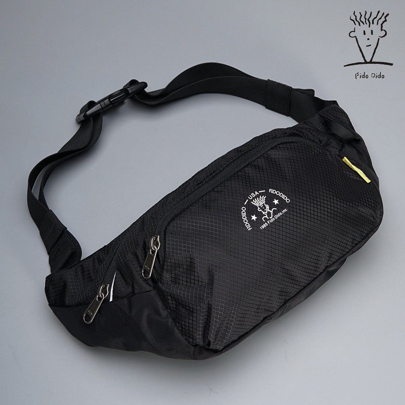 FIDODIDO New Men's Pocket Bag Men's Outdoor Waterproof Simple Fashion Casual Nylon Oxford Cloth Horizontal Travel