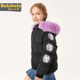 巴拉巴拉 Детский пуховик, длинная утепленная куртка, форма, средней длины, 2019, детская одежда, подходит для подростков