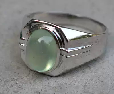 925 Silver Platinum Natural Grape Stone Men's Ring Fashion Crystal Clear Special