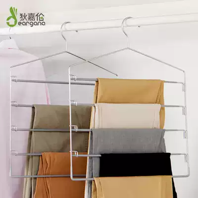 Stainless steel multi-layer non-slip pants shelf Magic multi-function towel storage pants hanger S-type hanger clip