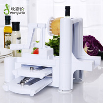 Di Jialun multifunctional vegetable Planer hand-cranked vegetable cutter three-in-one household Cucumber Potato spin slicer