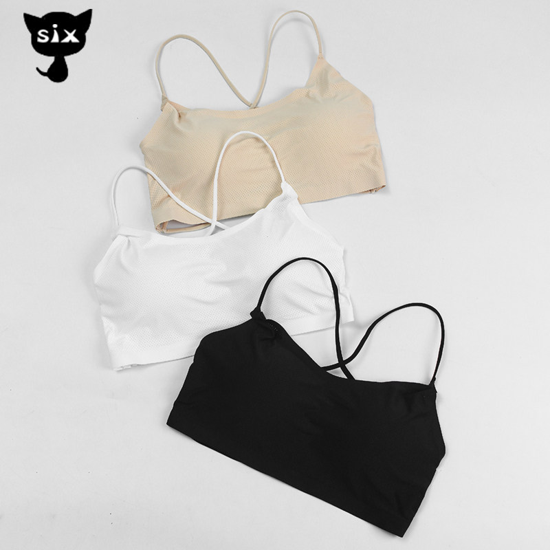 Beauty back underwear women's ice silk tube top anti-glare thin section with wrap chest without steel ring gathered camisole summer