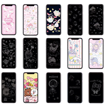 Apple x tempered film xr cartoon 12 full screen xsmax coverage interest shadow suitable for iphone11 mobile phone film promax