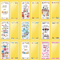 Suitable for Apple se2 tempered film 7p full screen 6s color film female cartoon cute thin edge iphone8plus mobile phone film