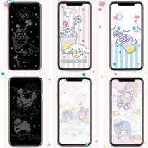 Apple x tempered film xr cartoon 12 interest shadow xsmax full screen coverage suitable for iphone11 mobile phone film promax