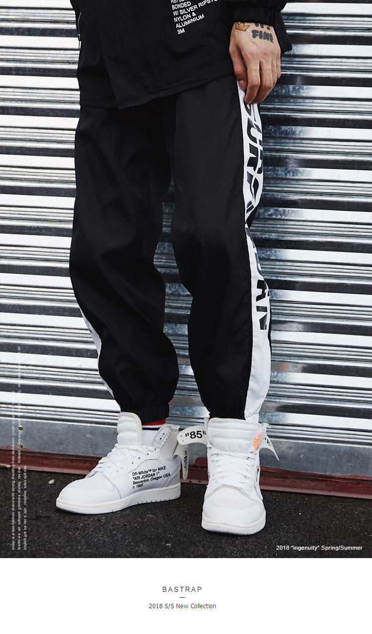 Châu Âu và Hoa Kỳ thương hiệu quần hip hop nam quốc triều retro màu phù hợp với quần thể thao nam INS siêu lửa quần lỏng chùm đồ nam