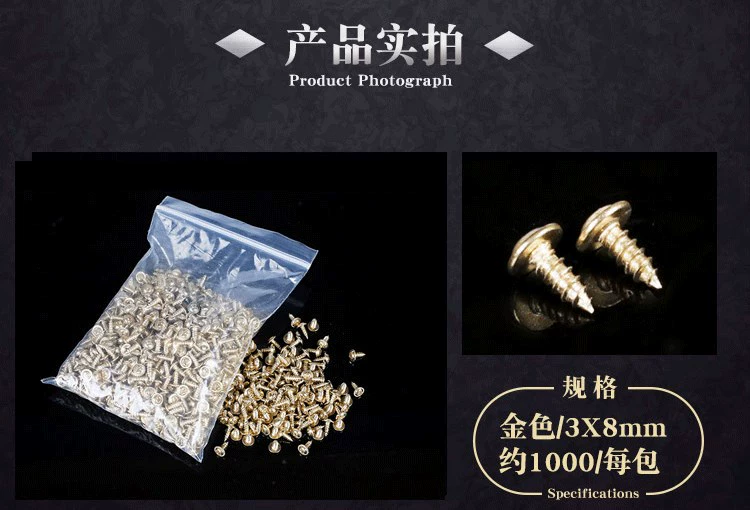 Phụ kiện khung ảnh Golden Ribbon Pad Tự khai thác vít 3 * 8/3 * 10/3 * 12/3 * 14 Chốt phần cứng đinh tán rive