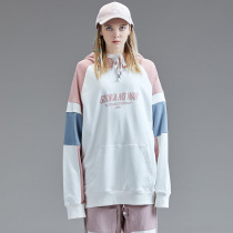 guuka Contrast Splice Sweats 2019 New Female Hip Hop Couple Cotton Print Hooded Sports Sweatshirt Loose