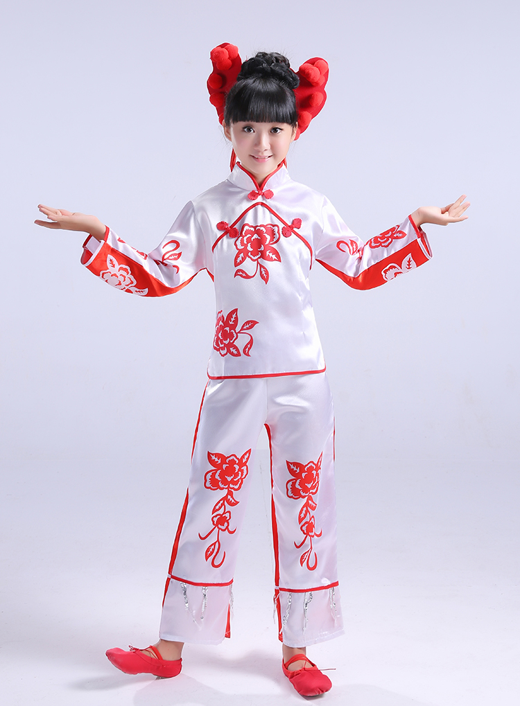 Trang phục múa quốc gia 2018, quần áo yangko, cô gái cắt giấy, trang phục người lớn trẻ em, trang phục sân khấu bexinhshop shop