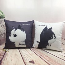 Couple cute cartoon A pair of creative personality Korean car pillow Student short plush anime cushion pillow