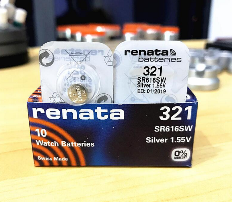 Renata, Switzerland, original imported watch battery 321 SR616SW 1 55V silver oxide button battery