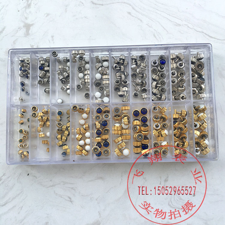 Watch Accessories Box drop - head crown watch parts Copper gold - silver - knife multi - model