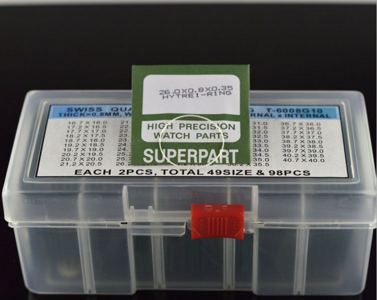 Watch accessories White watch front cover glass waterproof ring Watch mirror frame Watch cover transparent waterproof ring box