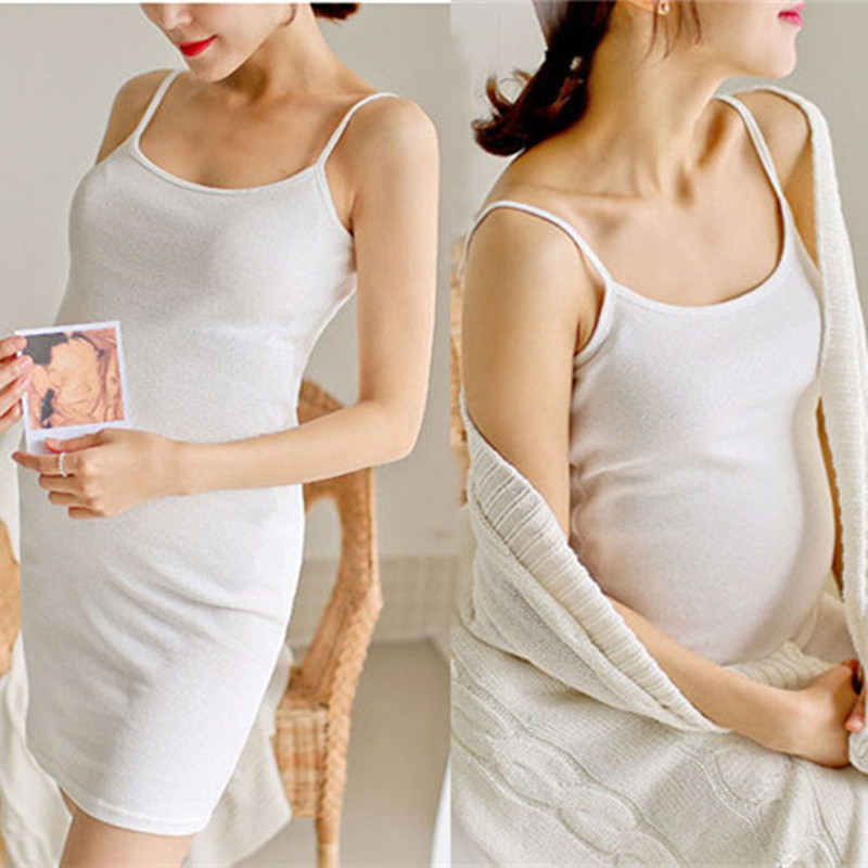 Maternity camisole pregnancy base skirt Modal petticoat spring and summer oversized midi length slip slip skirt