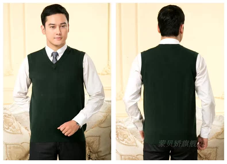 Trung niên và người đàn ông cũ của cashmere vest cardigan áo len vest mùa xuân và mùa thu áo len mỏng vest đan cardigan kích thước lớn