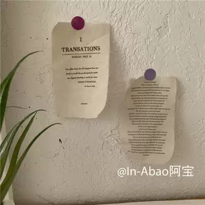 A BaO-Homemade Korean ins English alphabet printing mini wall stickers Small background cloth posing props retro cloth