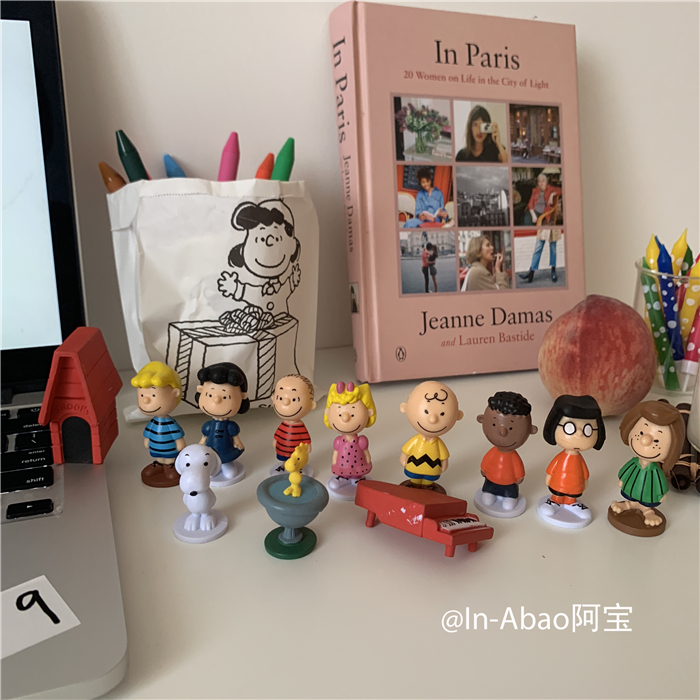 Po-Korea ins Cute Snoopy Cartoon Doll Mini Decoration Desktop Decoration Model Gift