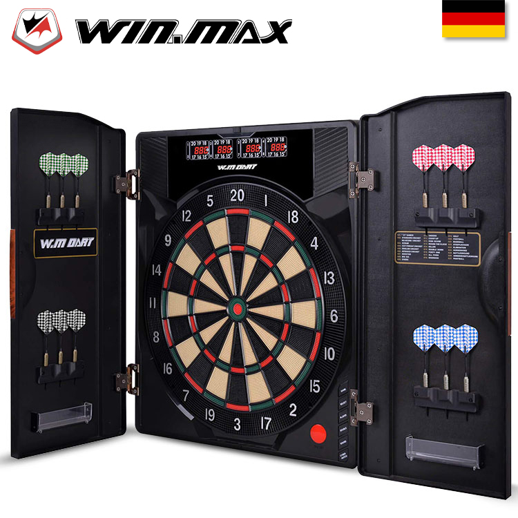 ドイツ製高級プロ競技用ソフト電子スコアリングダーツボードセットホームバーエンターテイメントターゲットシャーシドア