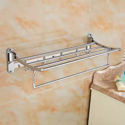 Dingfa towel rack 304 stainless steel bath towel rack Powder room bathroom rack Bathroom hardware pendant set